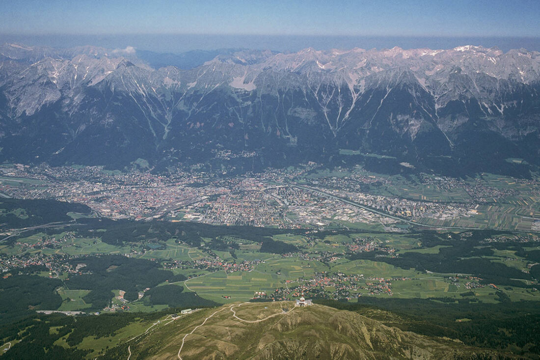 Panorama aereo di Innsbruck