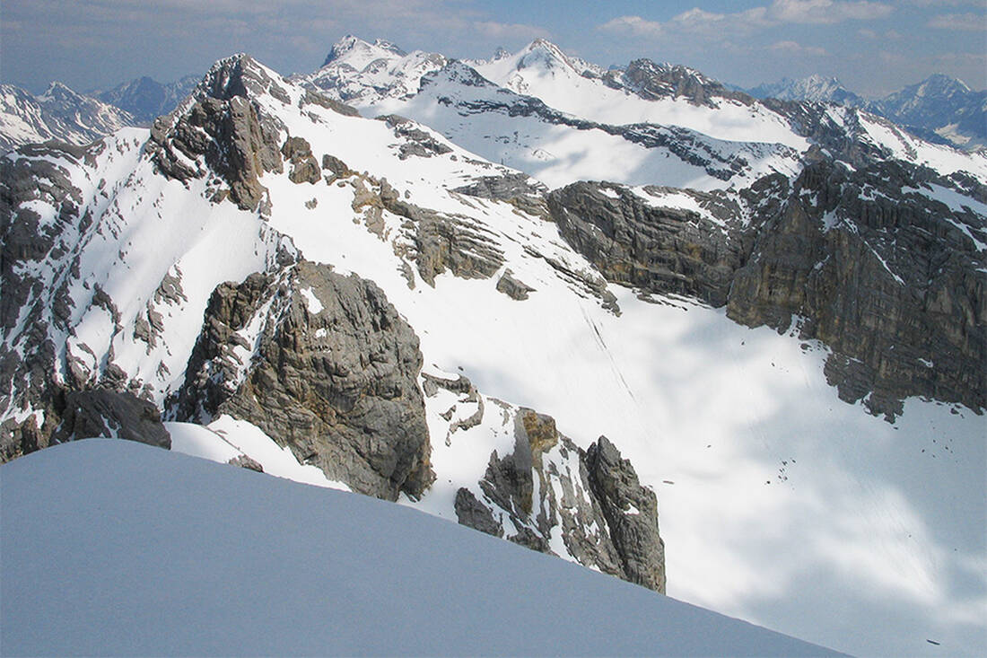 Blick von der Pleisenspitze, Karwendel nach Osten