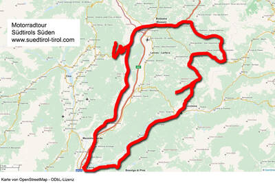 Giro in moto nel sud dell'Alto Adige